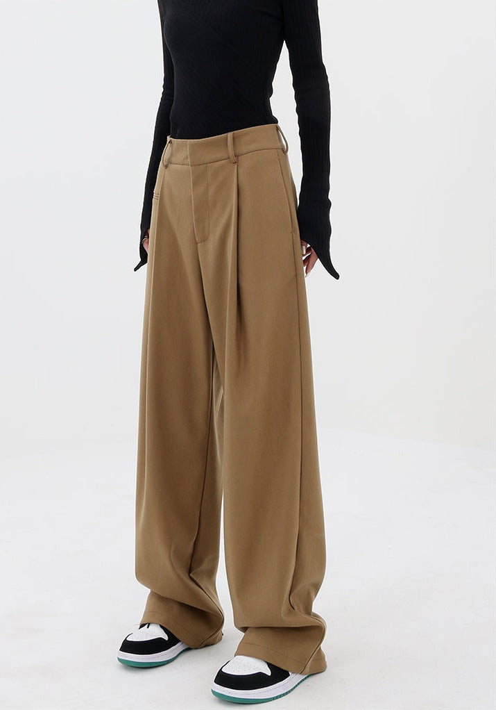 Pleated Straight Fit Pants - nightcity clothing