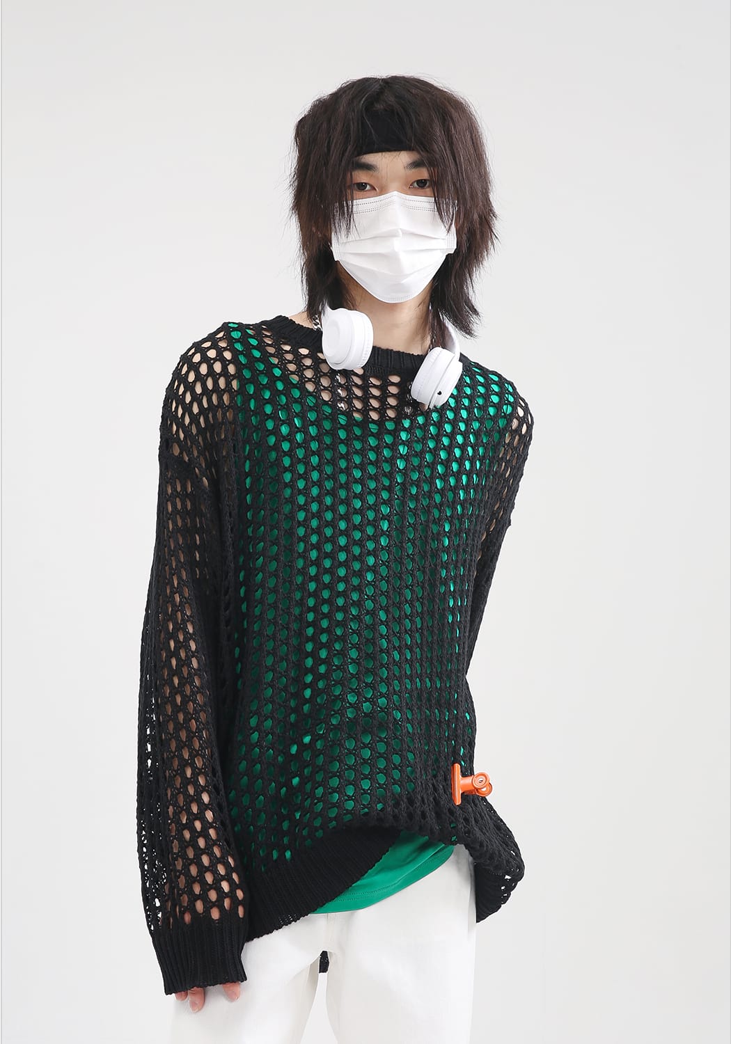 Mesh Knit Sweater - nightcity clothing