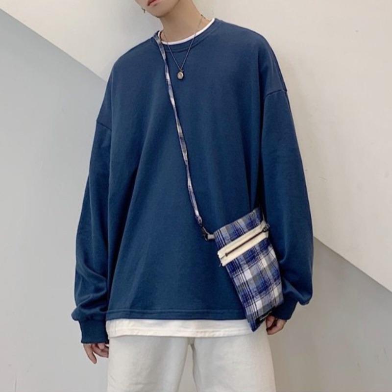 Oversized Mock Two-Piece Long-Sleeve Tee - nightcity clothing