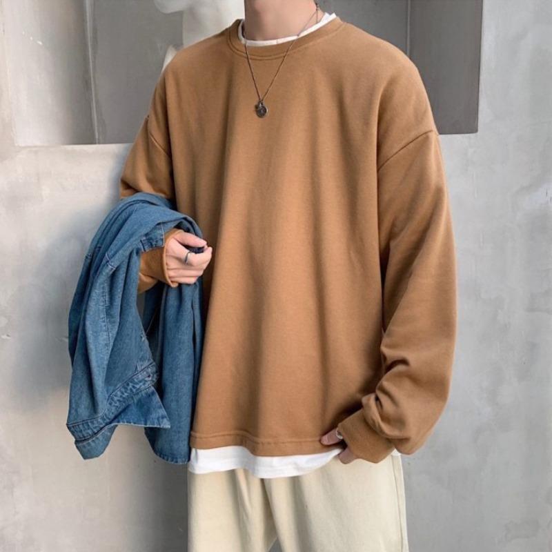 Oversized Mock Two-Piece Long-Sleeve Tee - nightcity clothing