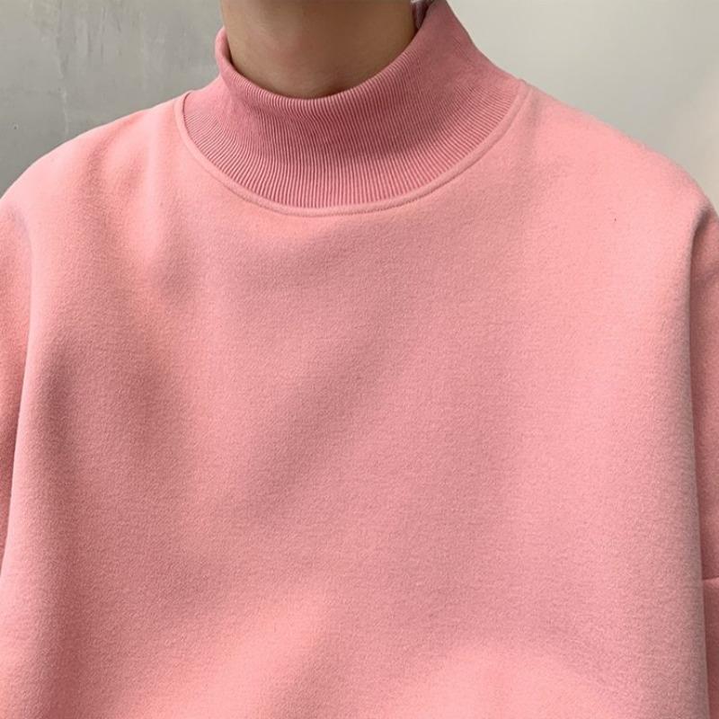 Semi-Turtleneck Oversized Sweatshirt - nightcity clothing