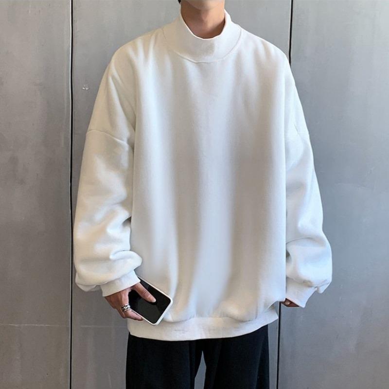 Semi-Turtleneck Oversized Sweatshirt - nightcity clothing